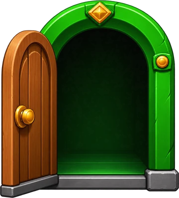 Porta verde do chefe